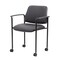 Boss Square Back Diamond Stacking Chair with Arm In Black Caressoft B9503R-CS - alternate 6